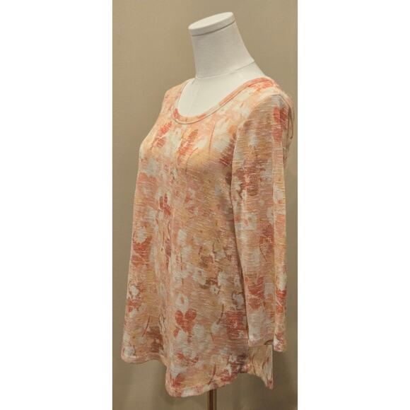 Rose + Olive Lightweight Sweater 3/4 Sleeve Large - Picture 3 of 9